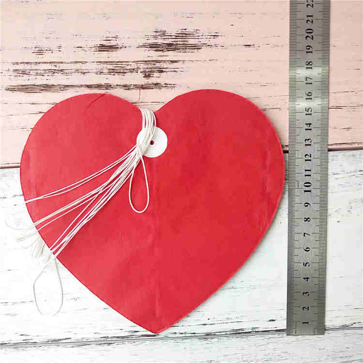Red Heart Paper Garland For Wedding Decoration