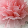 Umiss nupcial bebé ducha decoración tejido Pom rosa melocotón Pom flores de papel suministrados directamente por la fábrica