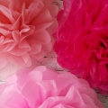 Mixto rosa pom poms papel decoraciones boda diy fuentes del partido