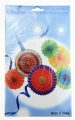 Conjunto de 6 Arbol colorido papel ventiladores Fiesta colorido papel redondo conjunto rueda