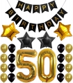 Trigésimo 50.o kit de las decoraciones de la fiesta de cumpleaños con la celebración chispeante 50 remolinos que cuelgan