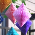 bolas de panal de diamantes de papel tisú colores surtidos para la fiesta de bodas decoración de eventos de cumpleaños