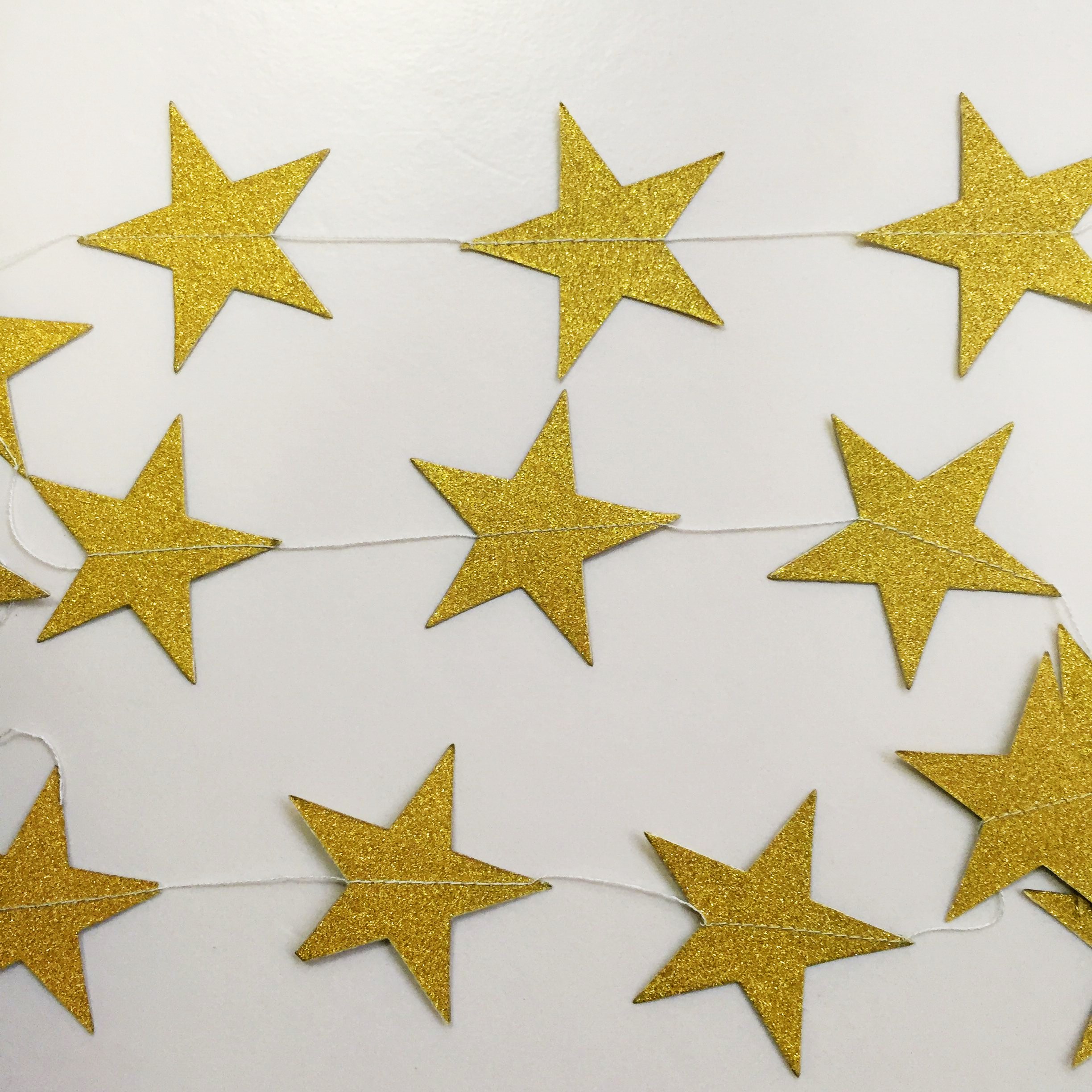 gold star garland for party decoration 