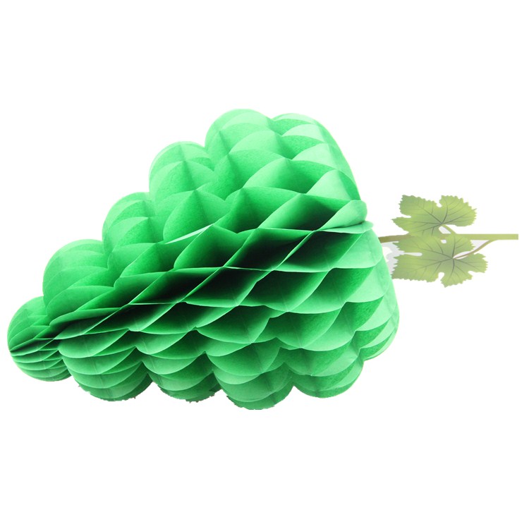 Green Grape Shaped Tissue Paper Honeycomb Balls