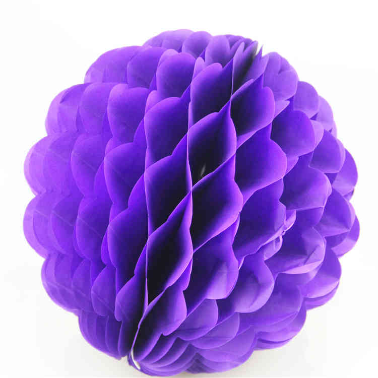 purple Special Shaped Tissue Paper Honeycomb Ball