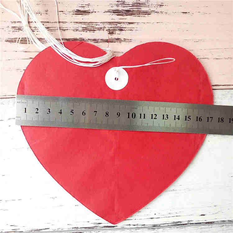 Red Heart Paper Garland For Wedding Decoration