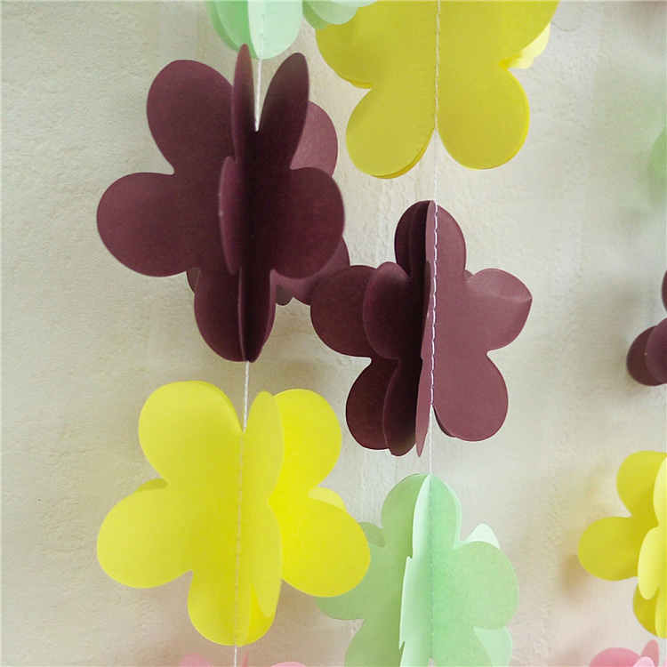 3D Flower Paper String Garland