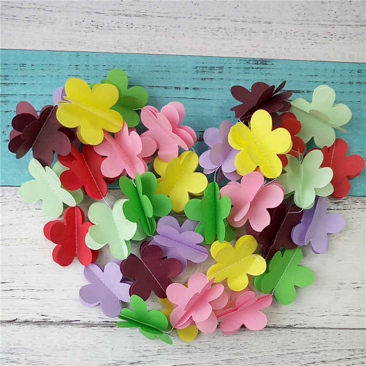 Flower Pape Garland For Birthday Party Decoration