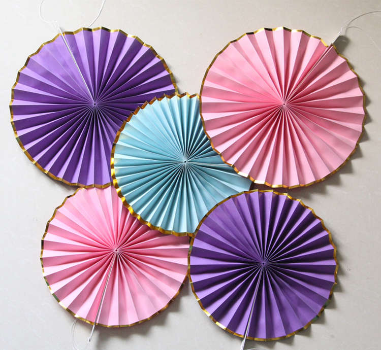 colorful paper fan