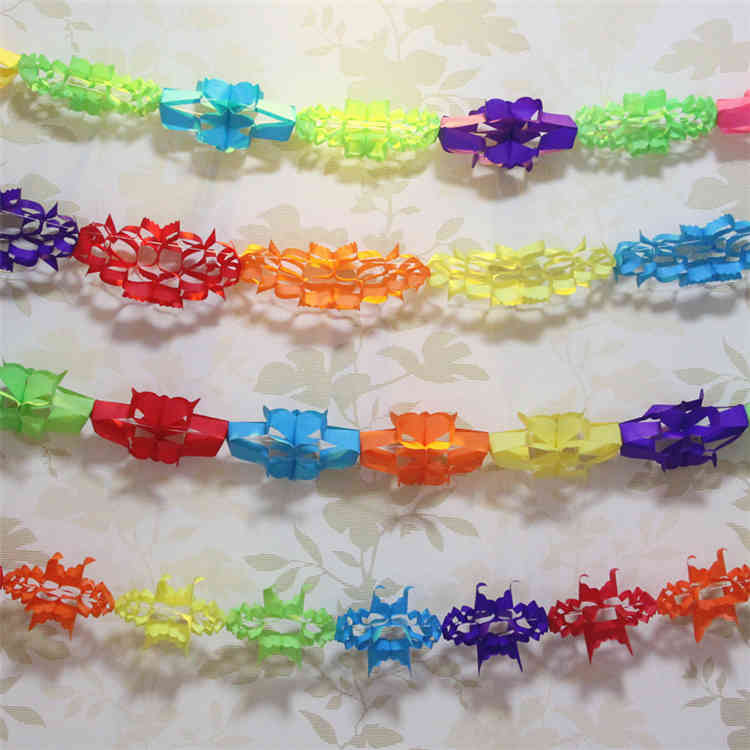 New Design Colorful Tissue Paper Honeycomb Garland For Birthday Party Decoration
