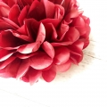 Umiss fiesta decoración de papel Pom Poms carmesí pompones tejido para el día de San Valentín de hogar o tienda de decoraciones