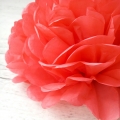 Umiss decoraciones flores rojas de papel pom poms para la boda de papel