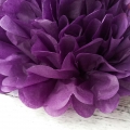 Papel de tejido umiss flores pompones de papel de color púrpura oscuro para decoraciones de Navidad de eventos de celebración de cumpleaños
