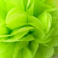 fruta cítrica verde colgar pompones tejido, flores para la decoración de fiesta de papel