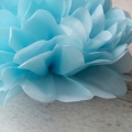Pompones de papel de tejido de umiss decoración del partido azul luz para cumpleaños boda decoraciones del festival