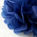 Umiss de papel flores decoraciones de papel azul oscuro pom poms
