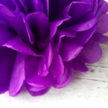 Flores de tejido de papel violeta umiss tejido pompones de papel para decoraciones de la ducha del bebé de cumpleaños boda