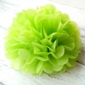 fruta cítrica verde colgar pompones tejido, flores para la decoración de fiesta de papel