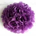 Papel de tejido umiss flores pompones de papel de color púrpura oscuro para decoraciones de Navidad de eventos de celebración de cumpleaños