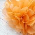 papel decorativo boda albaricoque, pompones flor barato