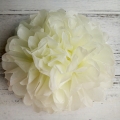 marfil blanco bebé ducha flores pompones, pelotas de papel diy
