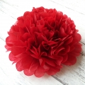 flores de papel de seda rojo cereza DIY fiesta pom artículos de decoración de boda