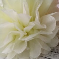 marfil blanco bebé ducha flores pompones, pelotas de papel diy