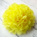 puff tejido amarillo claro bolas pom poms de papel para la venta