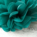 pompones de papel de seda verde oscuro artículos de decoración de la boda
