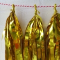 Guirnalda de papel borla de umiss hoja de oro colgantes decoración de papel para fiestas de boda colorida