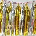 Guirnalda de papel borla de umiss hoja de oro colgantes decoración de papel para fiestas de boda colorida