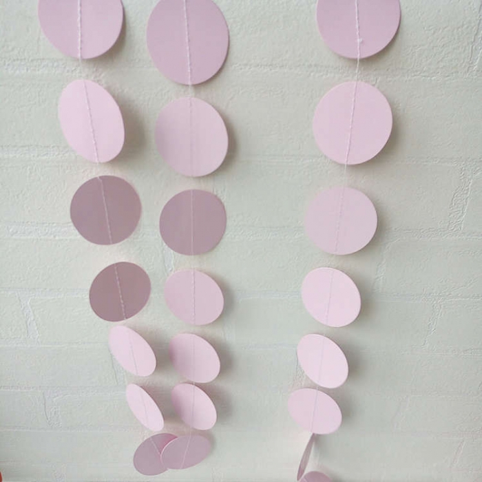 Pink Round Flat Ball Paper Garlands