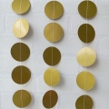 Umiss oro y guirnalda de círculo de papel de plata para la decoración de la pared