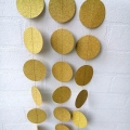 Círculo de umiss brillo oro papel guirnalda colgando decoraciones