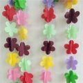 Flores 3D multicolor guirnalda de cuerda de papel para decoración de fiesta de cumpleaños