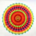 Conjunto de 6 Arbol colorido papel ventiladores Fiesta colorido papel redondo conjunto rueda