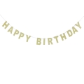 Umiss feliz cumpleaños oro hoja carta Banner para fiesta de cumpleaños de los niños conjunto de la fuente