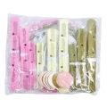 15 piezas / set # 050515 decoraciones de fiesta de cumpleaños conjunto de marfil de oro rosa