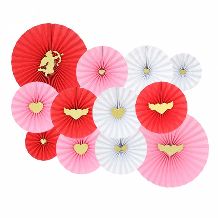 Valentines' Day Wholesale Fold Paper Fans