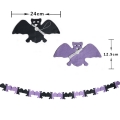 kit de adornos de halloween calabaza murciélago fantasma araña forma cráneo empavesado