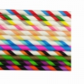 pajas de papel de rayas doble multicolor al por mayor