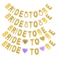decoraciones de papel novia para mí pancarta de oro