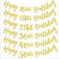 decoraciones de papel feliz cumpleaños banner oro