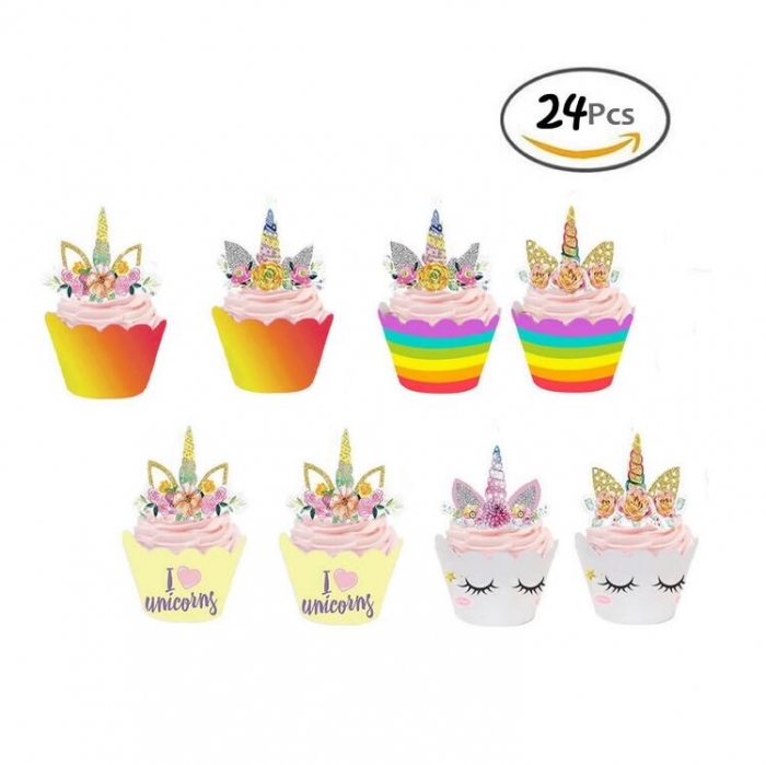 Unicorn Cupcake Toppers  Wrappers Wholesale